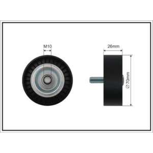 CAFFARO 01-11 Deflection / Guide Pulley, v-ribbed belt