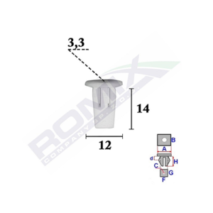 ROMIX C70334 Clip, trim / protective strip