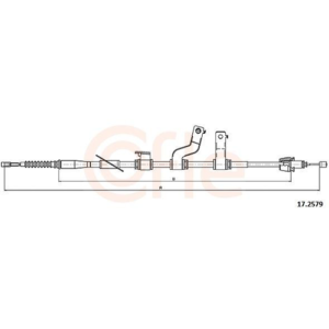 COFLE 17.2579 Hand brake cable for HYUNDAI i30