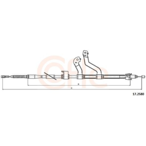 COFLE 17.2580 Hand brake cable for HYUNDAI i30